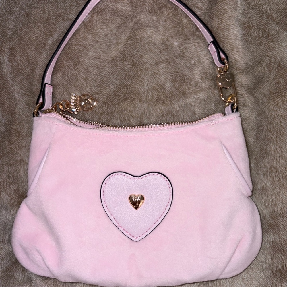 Juicy Couture Light Pink Heart Shoulder Bag